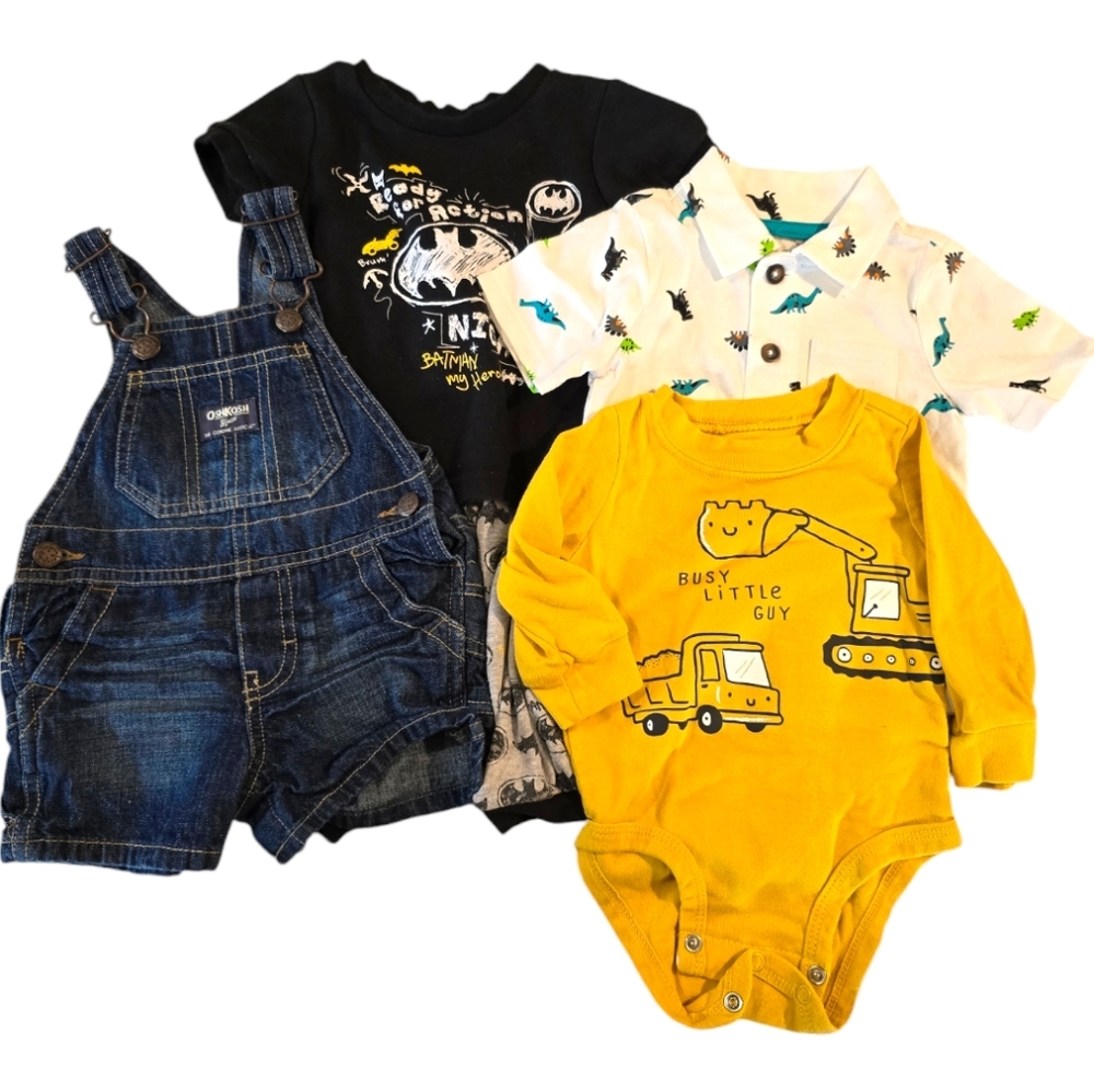 Carters OshKosh  Baby Boy 4pc Bundle 6 - 12M EUC